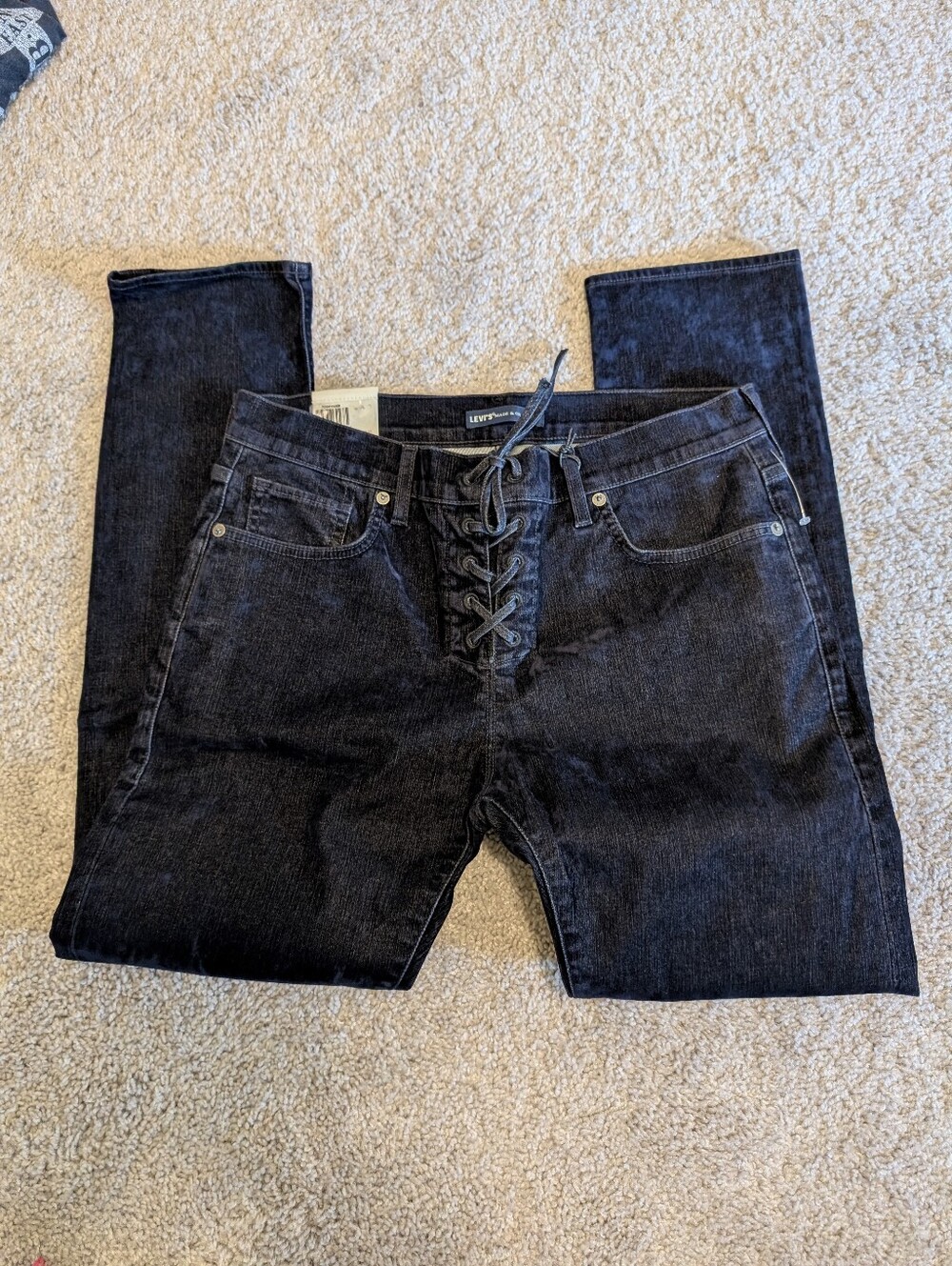 Brand NWT Levi's Made &Crafted Corset "Rockstar" Velvety Cigarette Jean Midnight